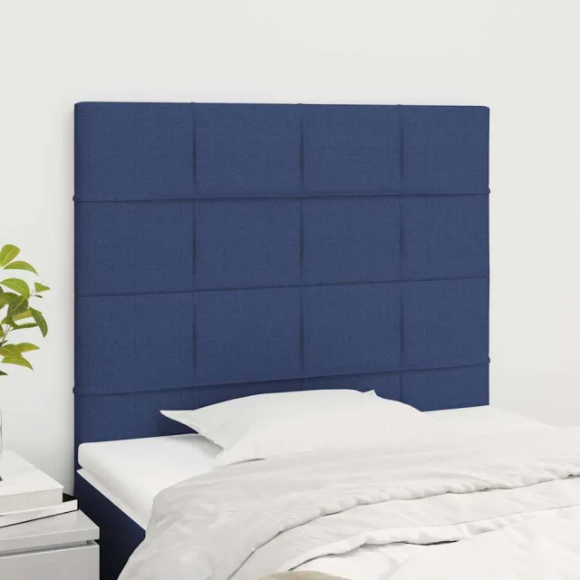 vidaXL Hoofdbord blauw 80x5x118/128 cm stof
