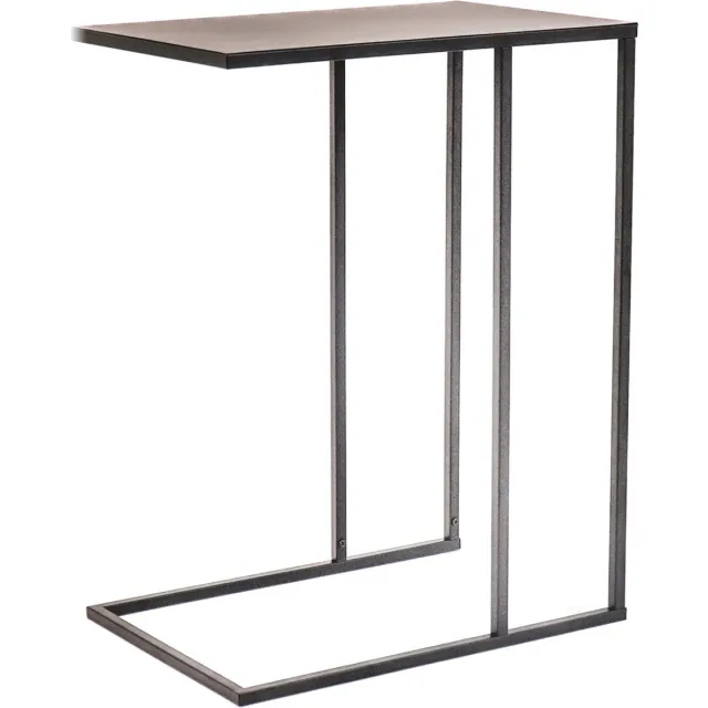 Housevitamin Sofa Bijzettafel-Metaal-Zwart-45x30x60 cm - Tafel voor bij de bank of stoel. Voor extra opbergruimte en decoratie in huis. Elegante en moderne uitstraling.
