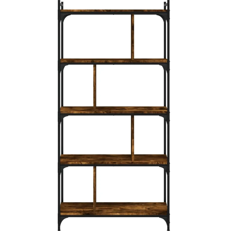 vidaXL Boekenkast 5-laags 76x32x158 cm bewerkt hout gerookt eikenkleur, foto 3