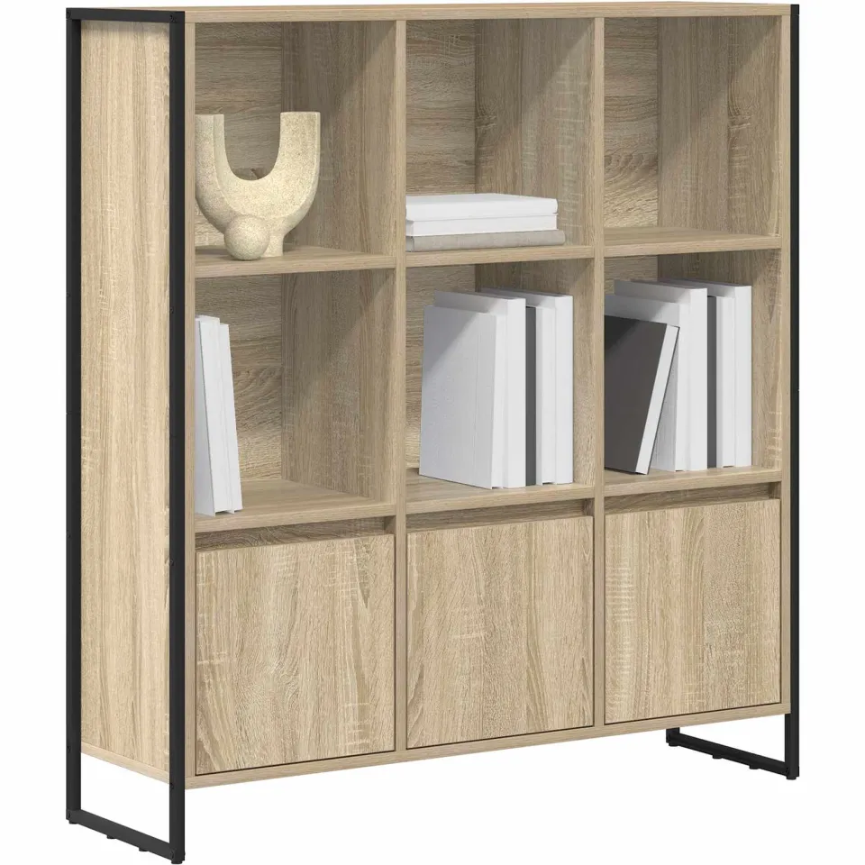 vidaXL Boekenkast 99,5 x 30 x 108 cm Bewerkt hout Sonoma Bruin