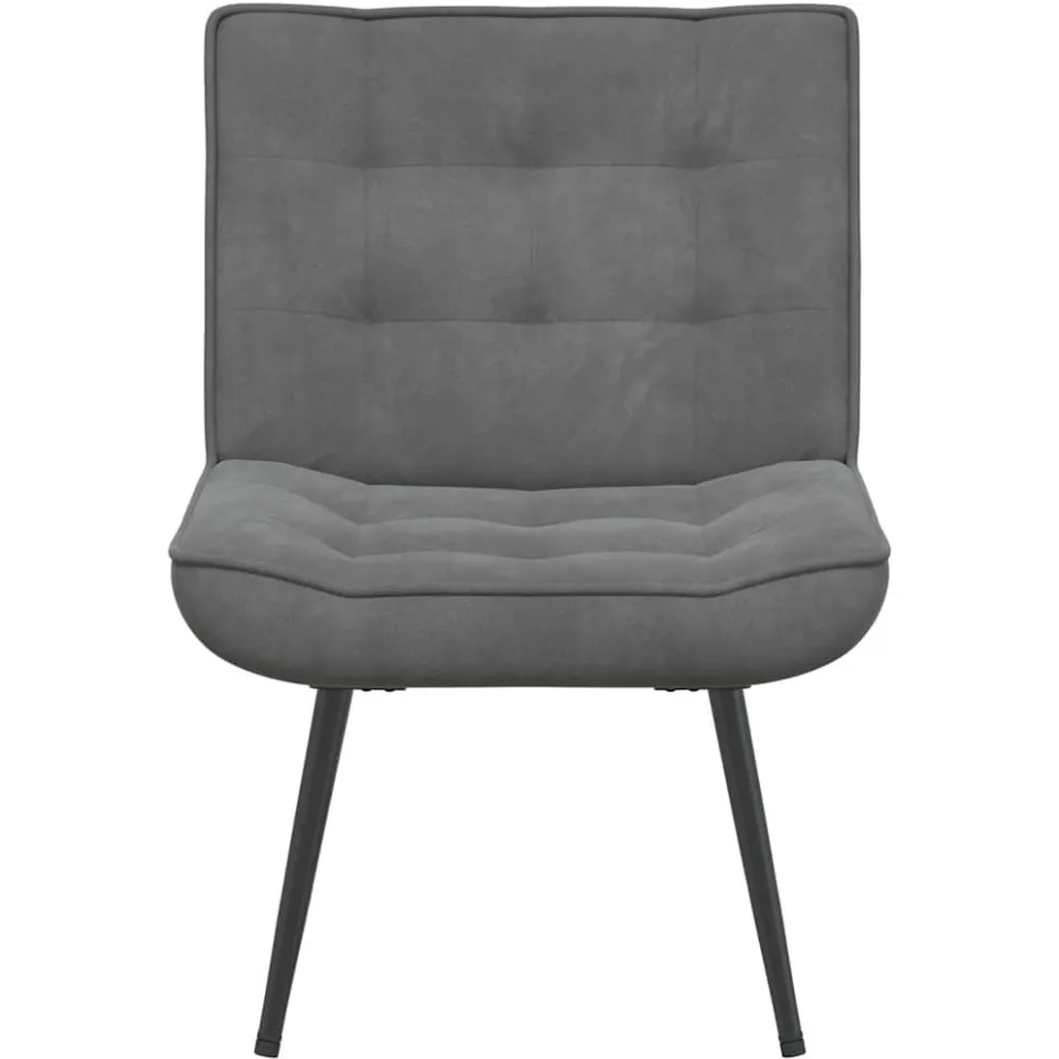 vidaXL Relaxstoel 64x74x84 cm fluweel donkergrijs grijs, foto 3
