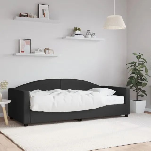 vidaXL Slaapbank met matras 90x190 cm stof zwart