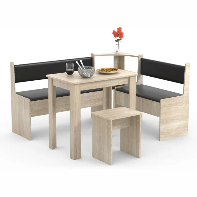 Vcm Hoekbankenset Eetkamerset Bank Tafel Krukken Esal Mini Hoekbankenset Eetkamerset Bank Tafel Krukken Esal Mini Sonoma eik