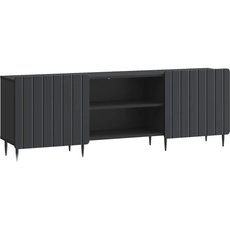 vidaXL TV-kast Zwart 150 x 31 x 52 cm Bewerkt hout