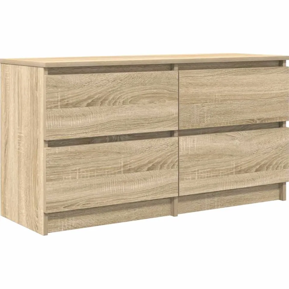 vidaXL Tv-meubel 100x35x54 cm bewerkt hout sonoma eikenkleurig Bruin
