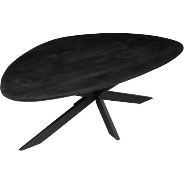 Starfurn Salontafel New York - Organisch Zwart Hout - 130x67x46cm