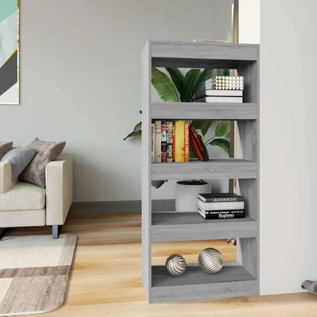 vidaXL Boekenkast/kamerscherm 60x30x135 cm bewerkt hout grijs sonoma, foto 2
