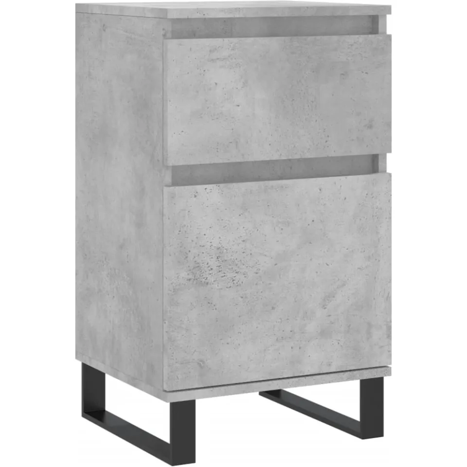 vidaXL Dressoir 40x35x70 cm bewerkt hout betongrijs grijs, foto 3