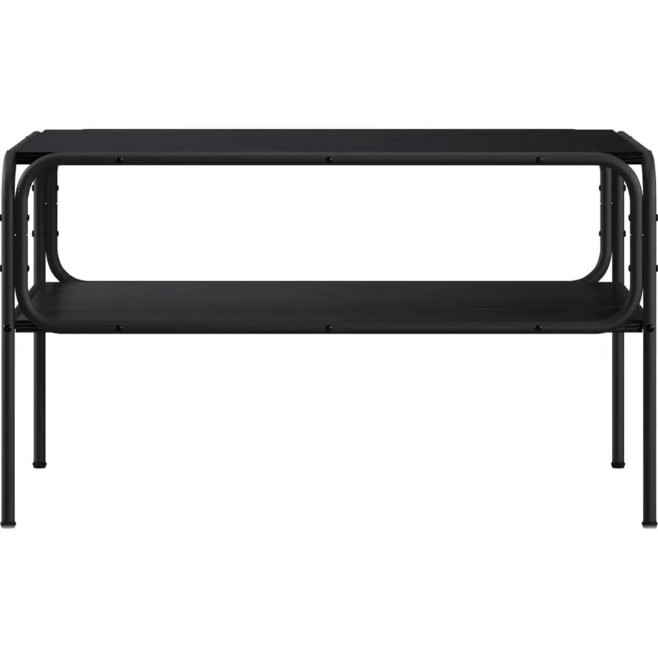 vidaXL Bijzettafel Zwart eiken 100 x 50 x 46 cm Bewerkt hout