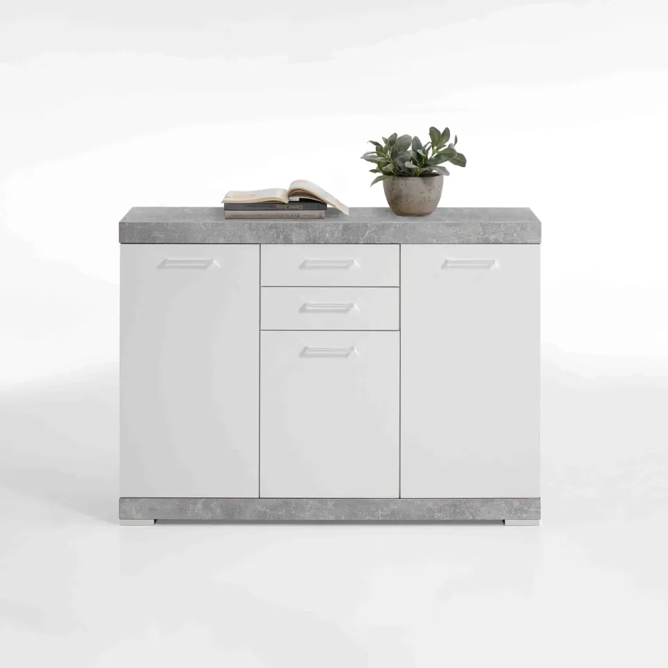 dressoir Hermes beton grijs-wit, foto 2