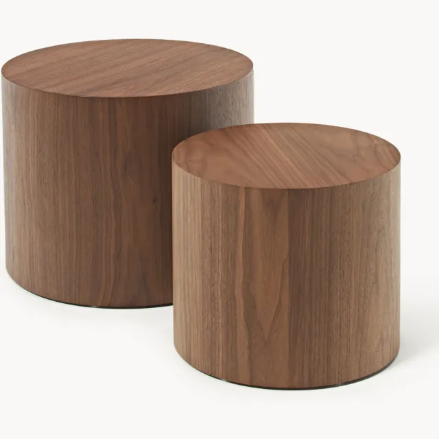 Westwing Collection Salontafels Dan van hout, 2-delig Bruin