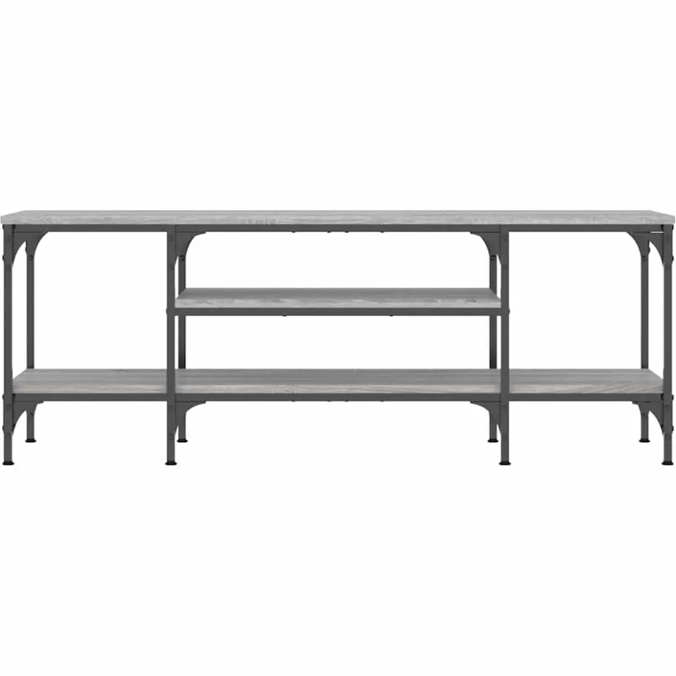 vidaXL Tv-meubel 121x35x45 cm bewerkt hout en ijzer grijs sonoma eiken