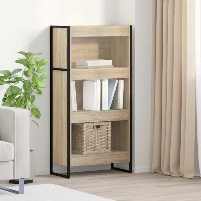 vidaXL Boekenkast 60 x 30 x 121 cm Bewerkt hout Sonoma bruin, foto 2