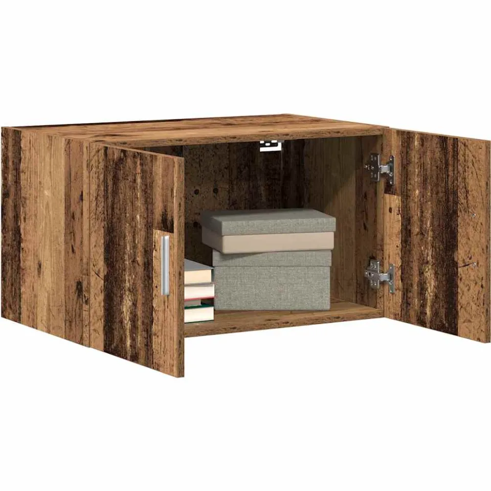 vidaXL Wandkast Oud hout 70 x 42.5 x 40 cm Bewerkt hout Bruin