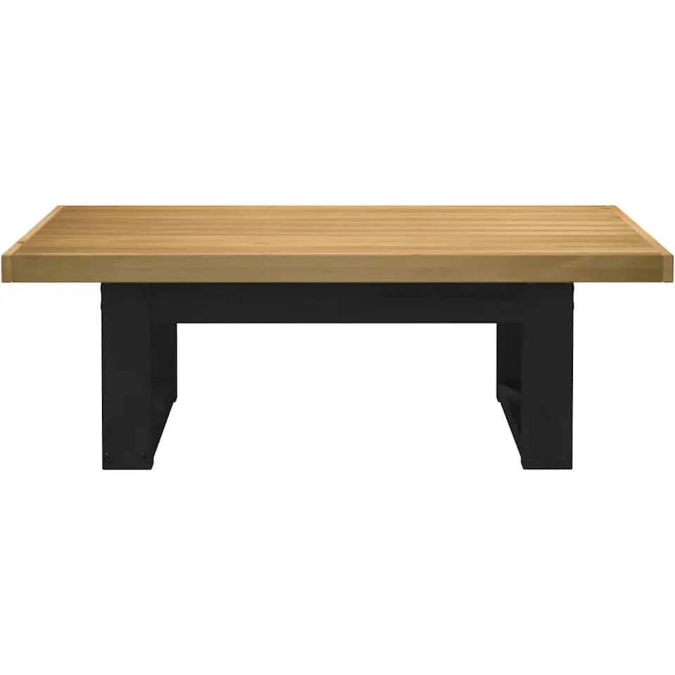 vidaXL Salontafel NOAIN U-vormige poten 120x60x40 cm massief hout Bruin