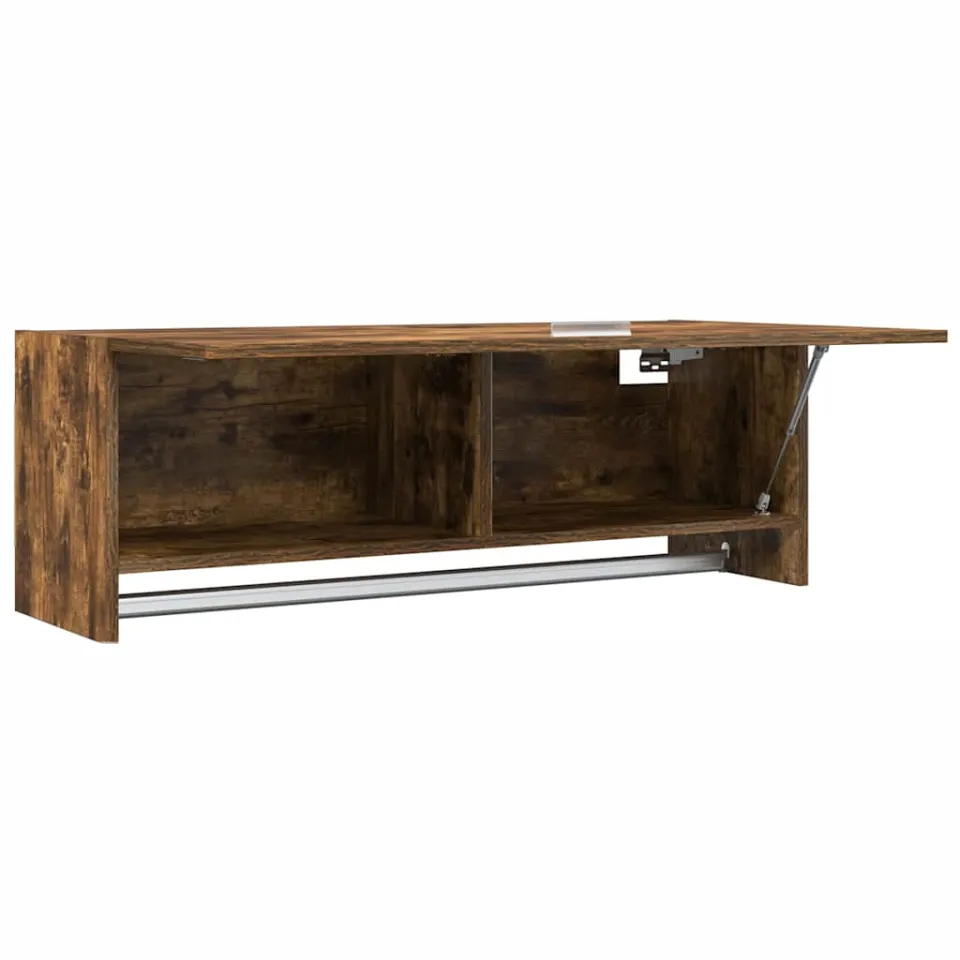 vidaXL Kledingkast 100x32,5x35 cm bewerkt hout gerookt eikenkleurig, foto 4
