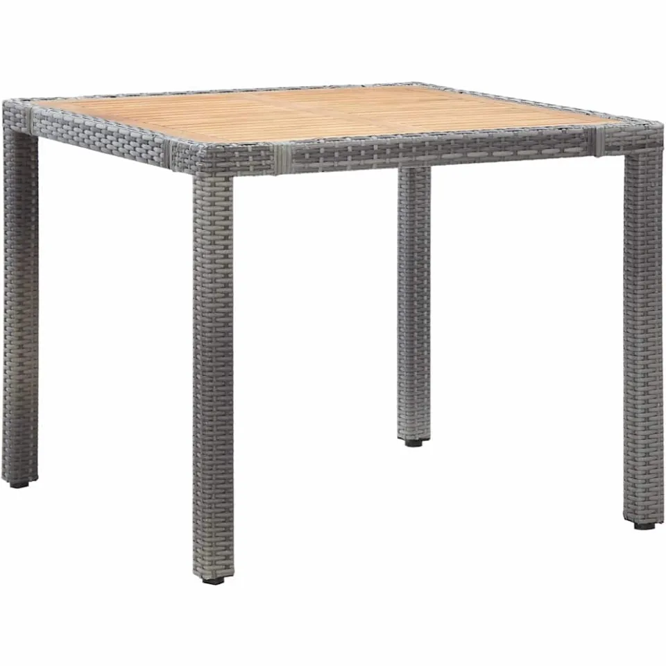 vidaXL 5-delige Tuinset met kussens poly rattan grijs, foto 3