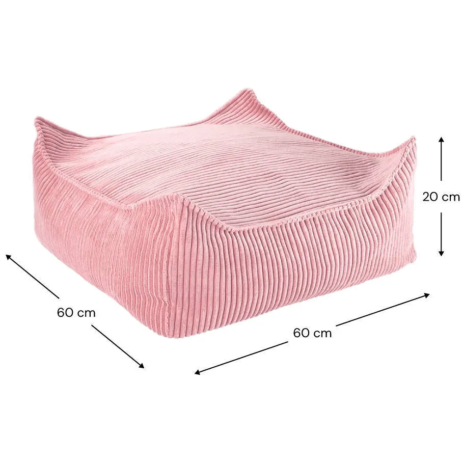 Wigiwama Roze Mousse Vierkante Ottoman, foto 4