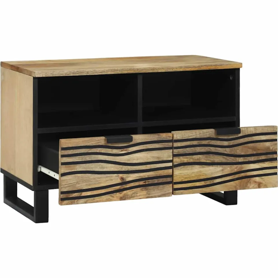vidaXL TV Eenheden 70 x 33 x 46 cm Bruin Bewerkt hout, foto 2