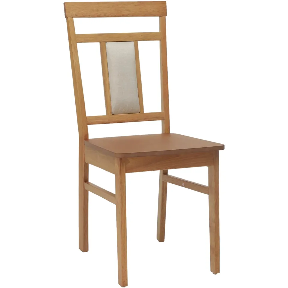 vidaXL Eetkamerstoel 2 st Massief Rubberhout Naturel, foto 4