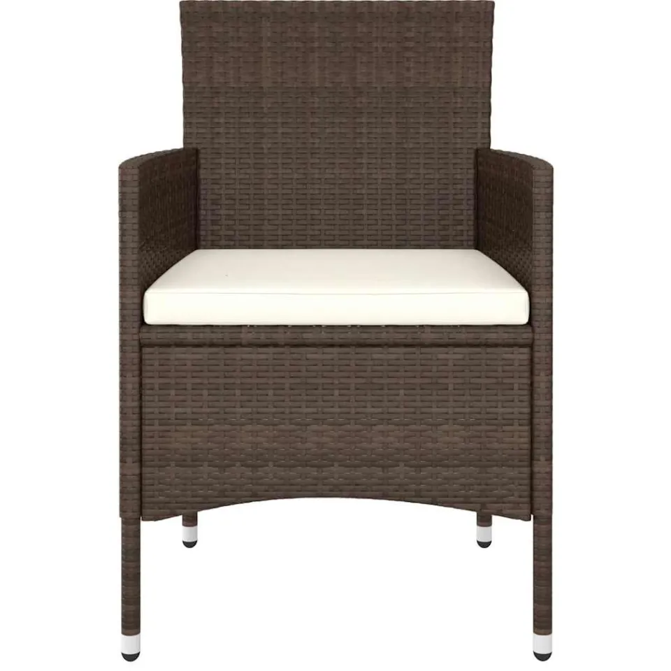 vidaXL 5-delige Loungeset poly rattan bruin, foto 4