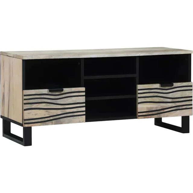 vidaXL TV Eenheden 100 x 33 x 46 cm Wit Bewerkt hout