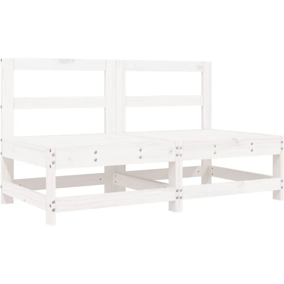 vidaXL 6-delige Loungeset massief grenenhout wit
