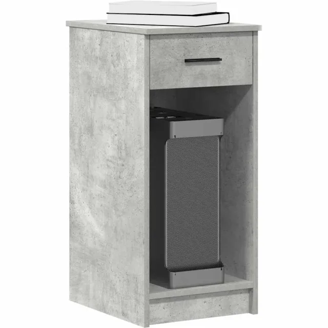 vidaXL Computertorenstandaard met lade 35x45x77 cm betongrijs grijs