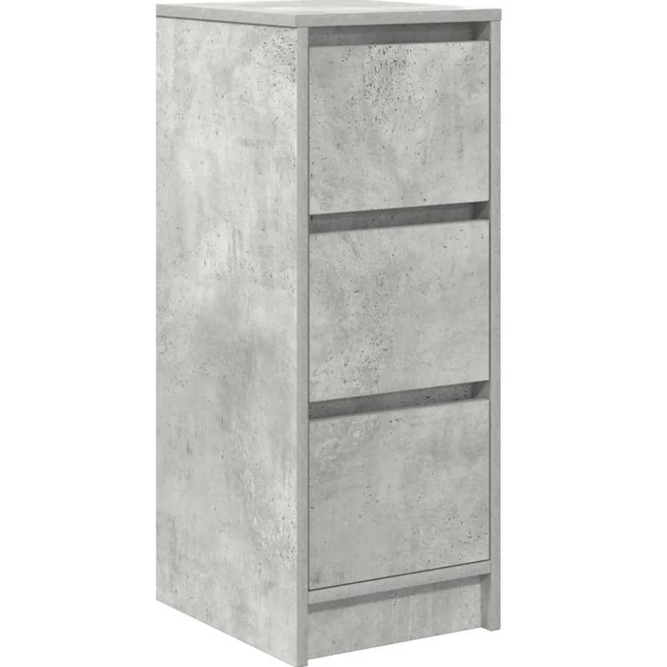 vidaXL Dressoir 29,5x34x76 cm bewerkt hout betongrijs grijs, foto 3
