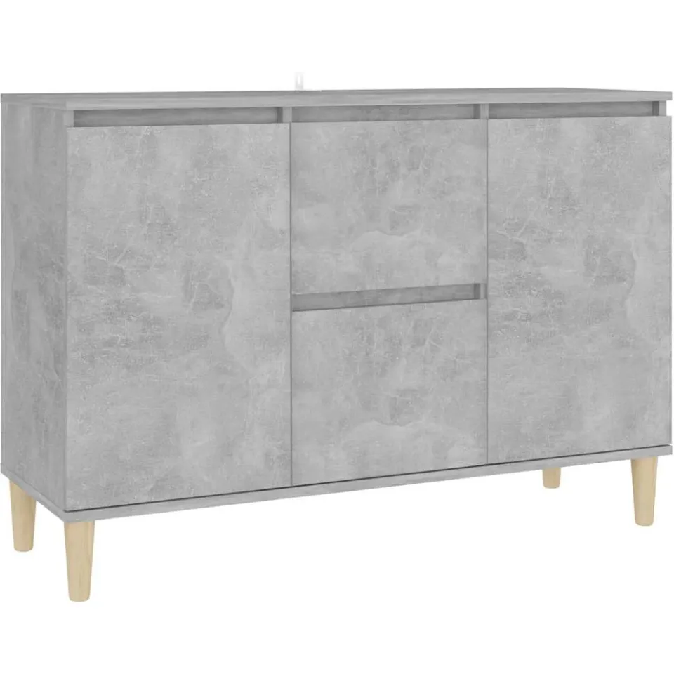 vidaXL Dressoir 101x35x70 cm bewerkt hout betongrijs grijs, foto 3