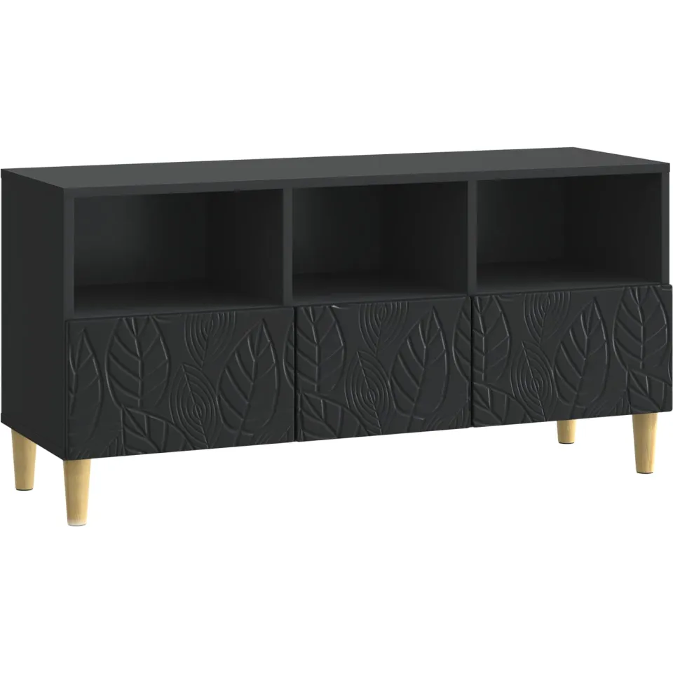 vidaXL TV-kast 102 x 34,5 x 50 cm Zwart Bewerkt hout