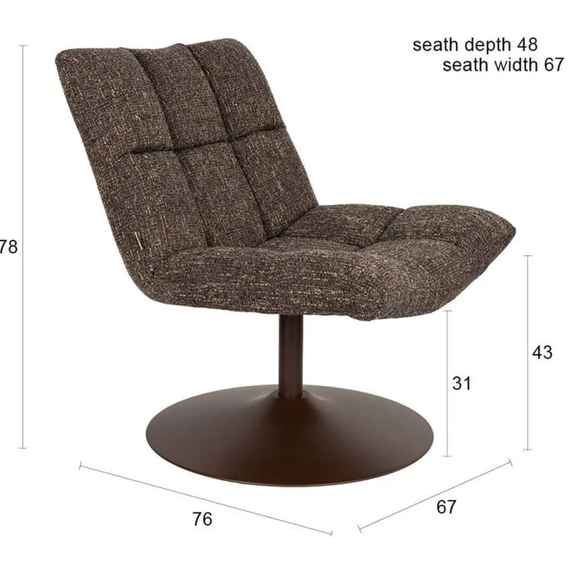 Dutchbone draaibare fauteuil Bar, foto 3