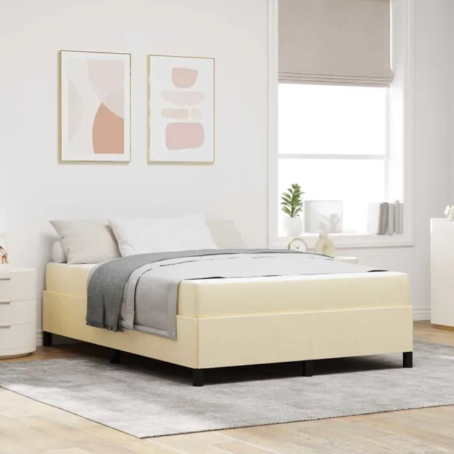 vidaXL Boxspringbed Crème 160 x 200 cm Stof