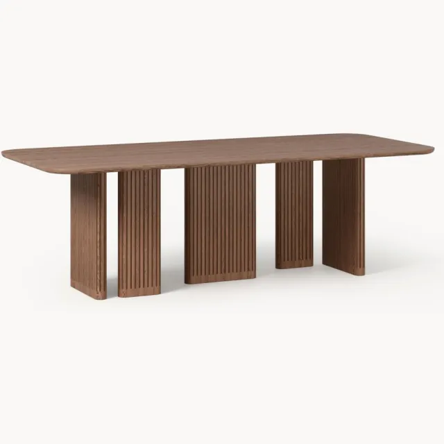 Westwing Collection Eettafel Jolka van eikenhout, in verschillende formaten Bruin