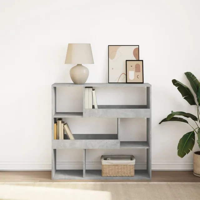 vidaXL Boekenkast / kamerscherm 100x33x94,5 cm betongrijs grijs, foto 2