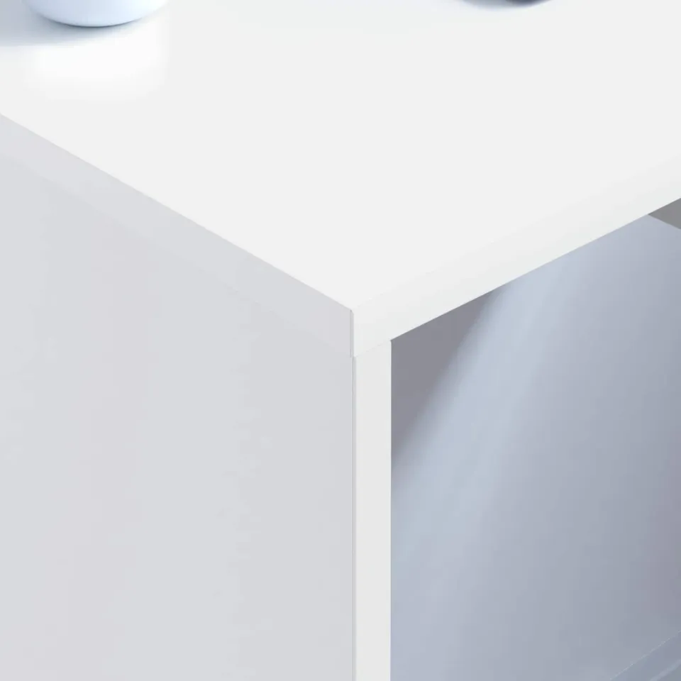 vidaXL Wandbureau Wit Bewerkt hout 60 x 45 x 30 cm, foto 4