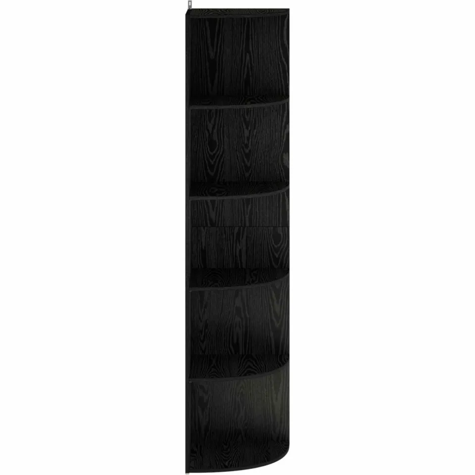 vidaXL Hoekplank 5-laags 41,5 x 41,5 x 178 cm Bewerkt hout Zwart eiken