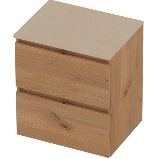 Basic-Line Deck 46 Badmeubelset Greeploos 60x46x66 cm Whisky Oak Sand Stone Beige