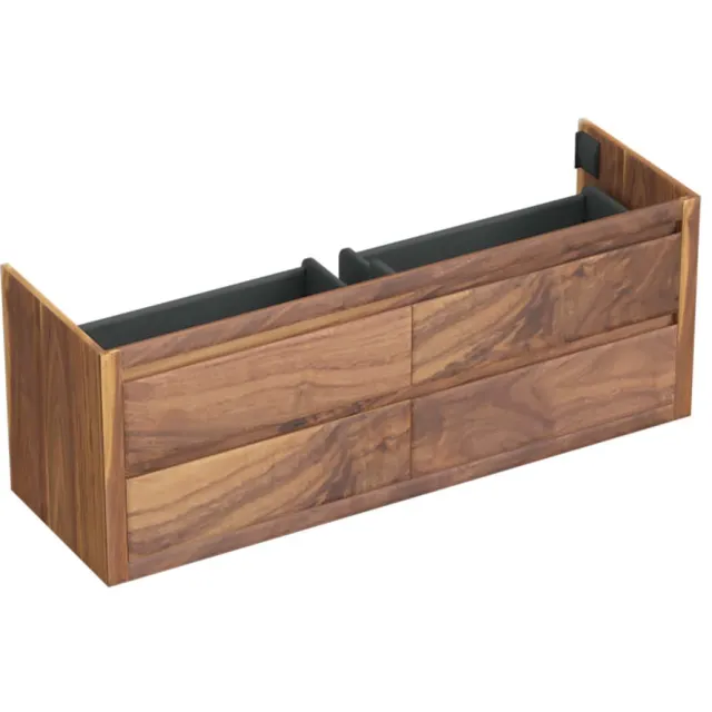 Forzalaqua Onderkast Forzalaqua Gela 160x51x60 Cm 4 Softclose Lades Noten Pure Walnut Bruin