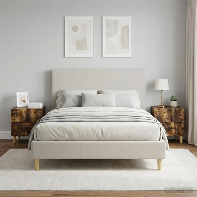 vidaXL Nachtkastje 2 st Gerookt eiken 43 x 34,5 x 48 cm Bewerkt hout