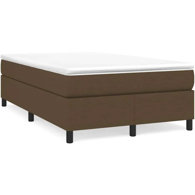 vidaXL Boxspring met matras stof donkerbruin 120x190 cm bruin
