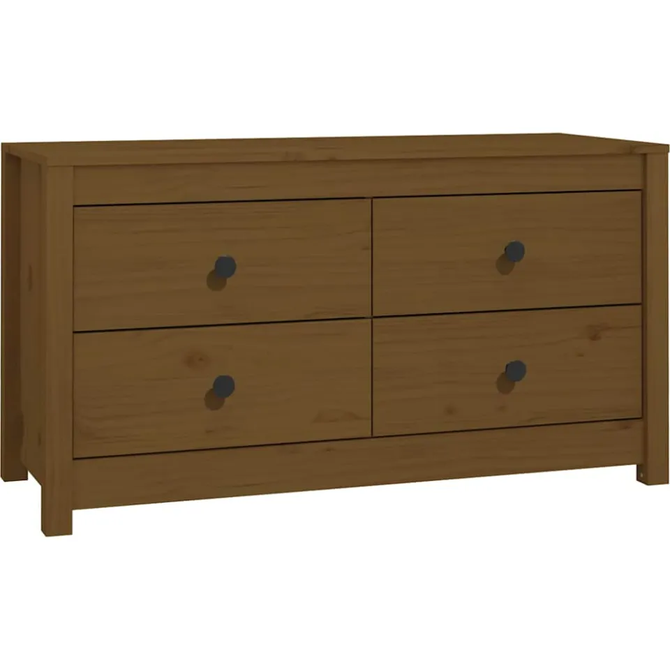 vidaXL Dressoir 100x40x54 cm massief grenenhout honingbruin bruin, foto 3