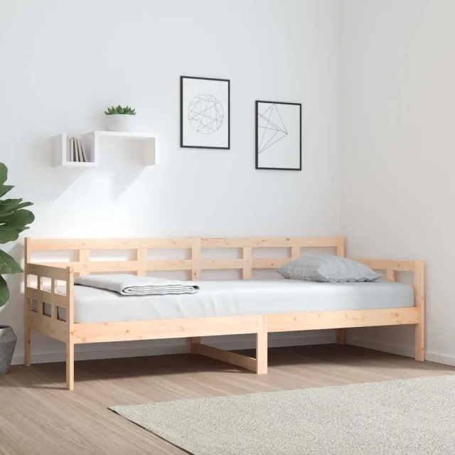 vidaXL Slaapbank massief grenenhout 80x200 cm Bruin