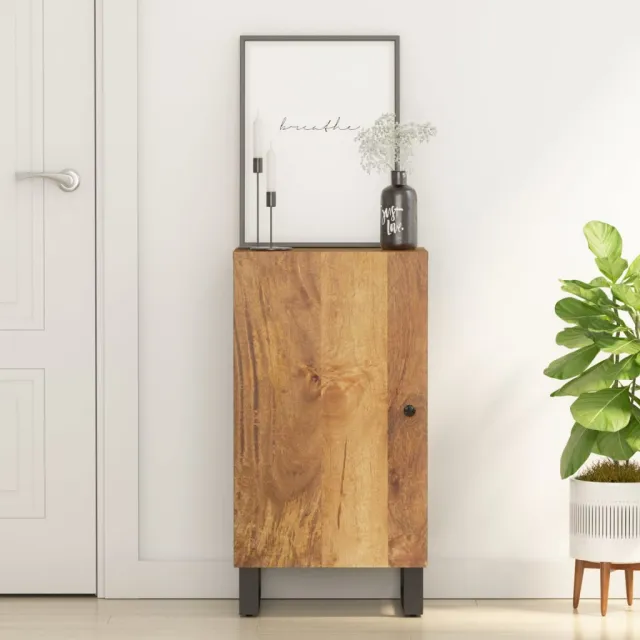vidaXL Dressoir met deur 40x31x75 cm massief mangohout bruin, foto 2