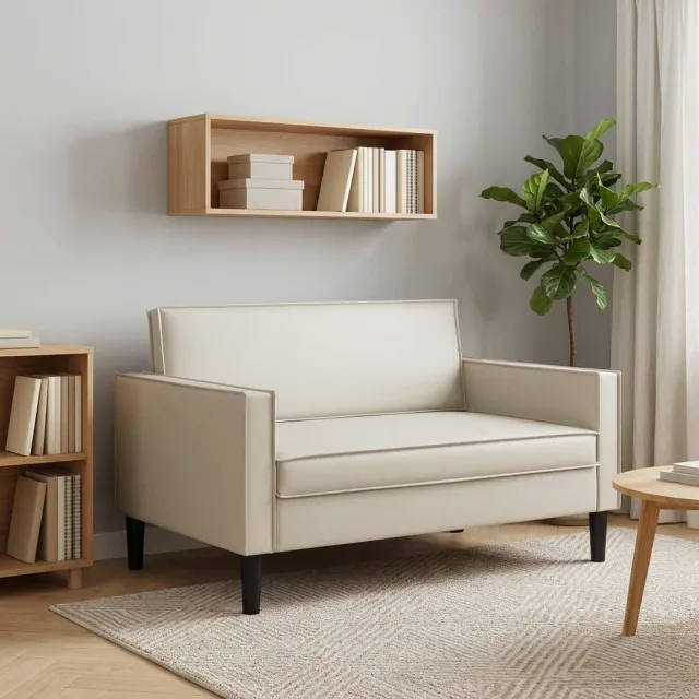 vidaXL XXL fauteuil Wit Kunstleer Off-White