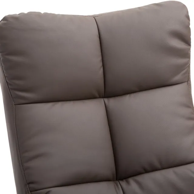 YYchan fauteuil met voetenbank - bruin - 80 x 86 x 99 cm - met opbergruimte