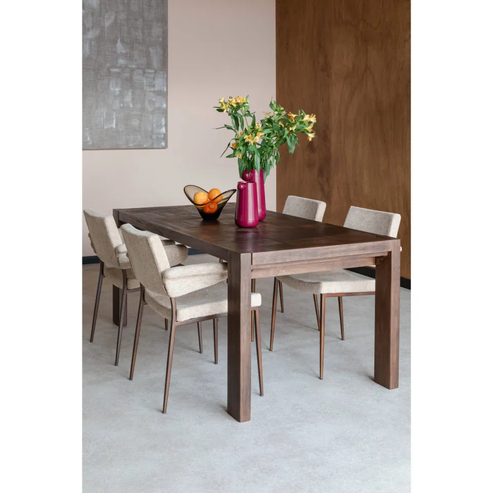 Dutchbone eetkamertafel Bruneau bruin, foto 4