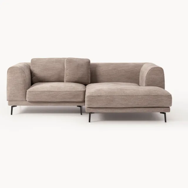 Westwing Collection Hoekbank Allpa (3-zits) Lichtbruin