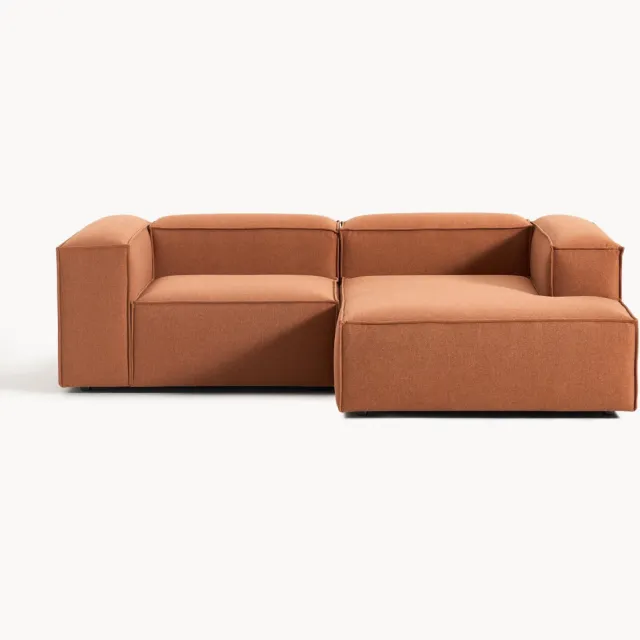 Westwing Collection Modulaire hoekbank Lennon (3-zits) terracotta