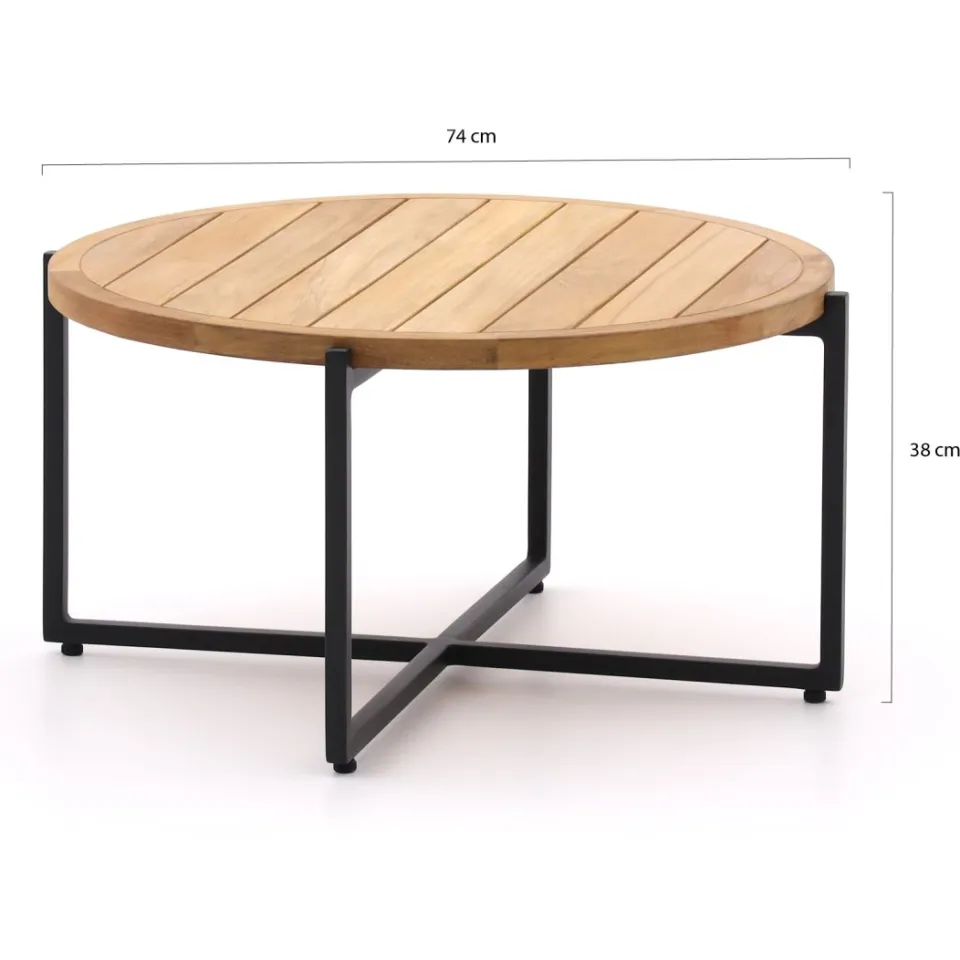 Apple Bee Condor lounge tuintafel ø 74cm (h: 38) bruin, foto 2
